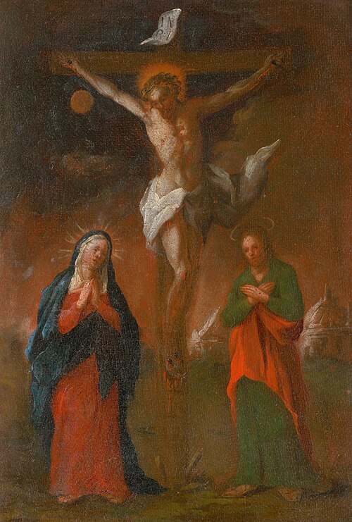 Ježiš zomiera na kríži. Štúdia ku Krížovej ceste XII., 1770, István Schaller