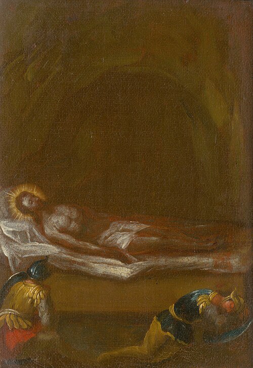 Ježiša pochovávajú. Štúdia ku Krížovej ceste XIV., 1770, István Schaller