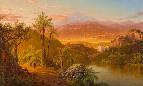 Travelers in a Tropical Landscape, 1861, Louis Rémy Mignot