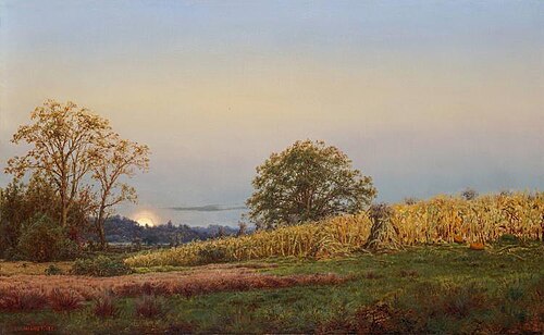 The Harvest Moon, 1860, Louis Rémy Mignot