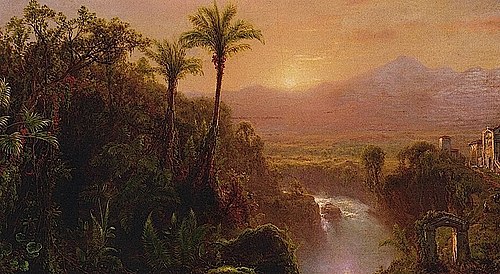 Vue d'une cité coloniale, Équateur, 1861, Louis Rémy Mignot