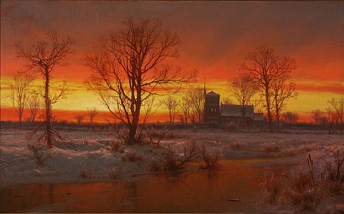 Sunset, Winter by Louis Rémy Mignot, 1862, High Museum of Art, 1862, Louis Rémy Mignot