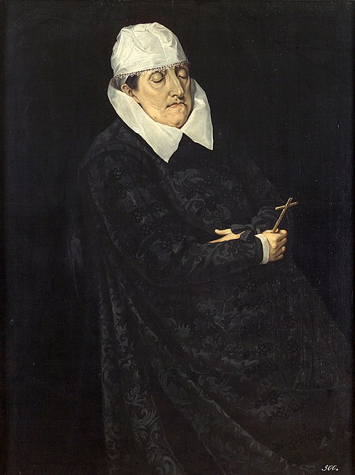 Maria Anna von Bayern (1551-1608), Gemahlin von Karl II. von Innerösterreich, auf dem Totenbett, 1608, Giovanni Pietro de Pomis