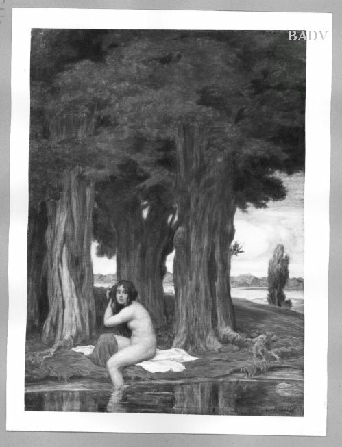 Female nude in landscape, 1901, Ludwig von Zumbusch
