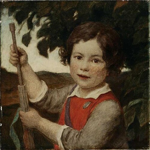 Boy with a gun, 1890, Ludwig von Zumbusch