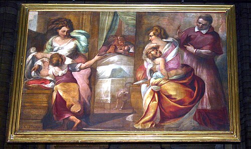 Miracle of the child Carlo Nava, who was born blind, 1610, Giulio Cesare Procaccini