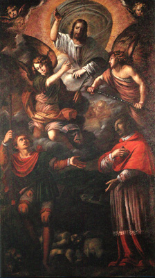 Apparition du Christ à saint Roch et saint Charles Borromée, 1624, Giulio Cesare Procaccini