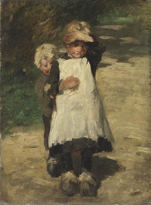 Zwei Kinder, 1900, Thomas Herbst