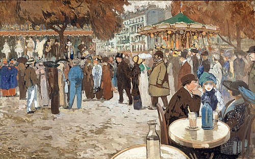 Fête foraine, boulevard de Clichy, 1910, Louis Abel-Truchet