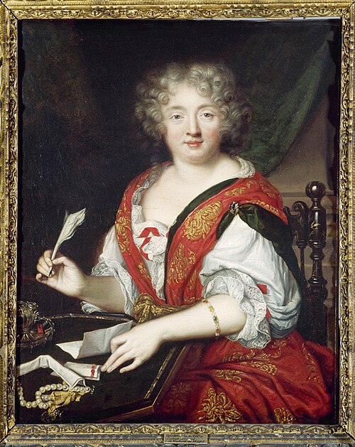 Portrait de femme écrivant, autrefois identifiée comme Mme de Sévigné, 1680, Florent de La Mare-Richart