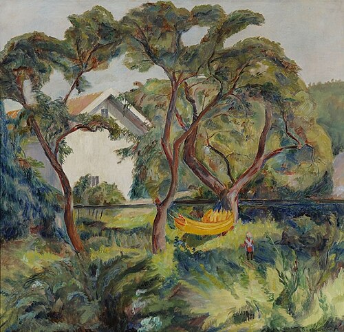The yellow hammock, 1915, Einar Sandberg