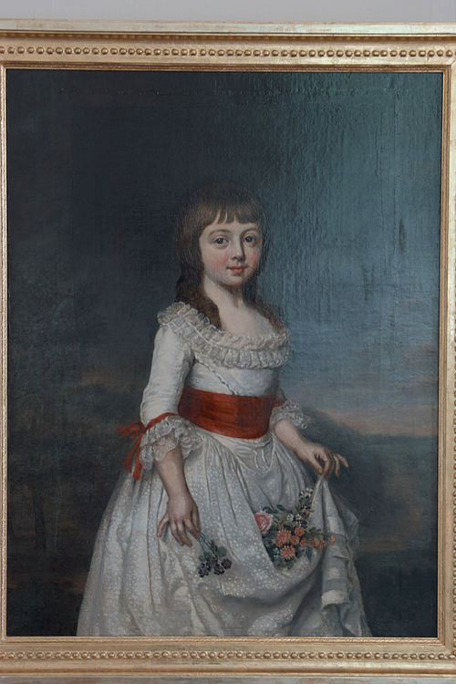Portrait of Duchess Charlotte Frederica of Mecklenburg-Schwerin as a child (Ludwigslust), 1791, Christoph Friedrich Reinhold Lisiewski