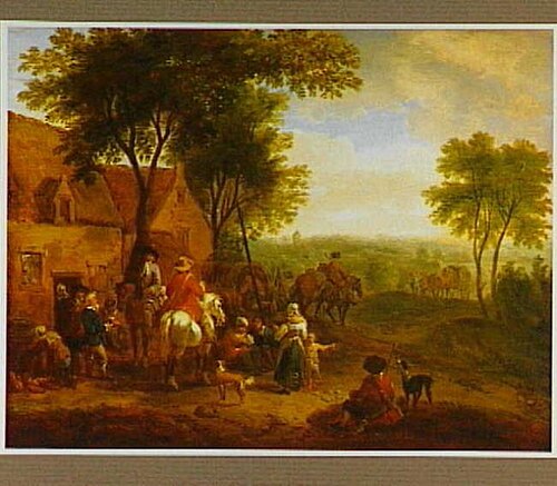 Halt at a Tavern, 1662, Pieter Bout