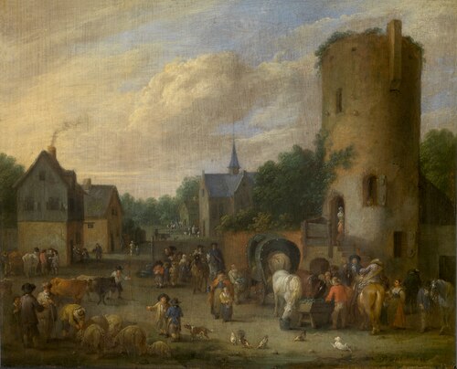 Village Scene, 1686, Pieter Bout