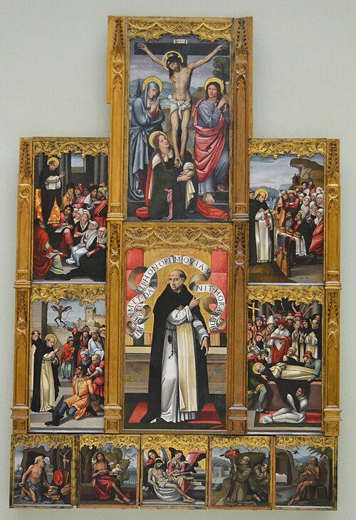 Altarpiece of St Vicent Ferrer, 1550, Miguel del Prado