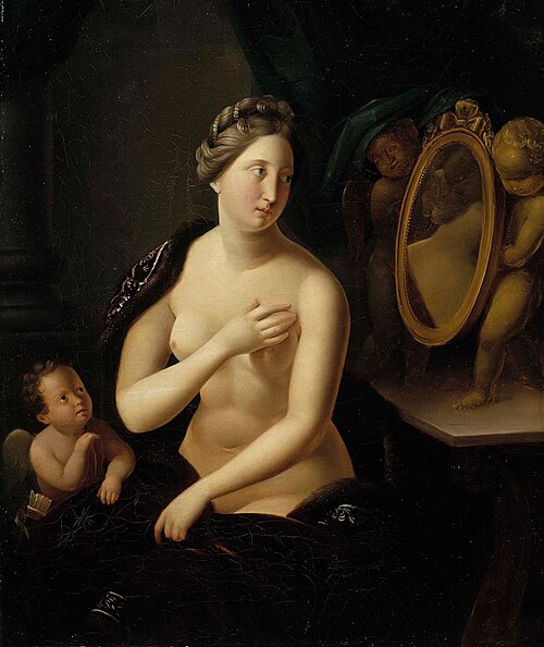 Woman Looking in the Mirror, , Berndt Godenhjelm