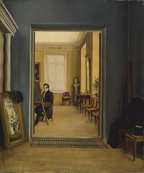 Self-Portrait in a St. Petersburg Studio, 1830, Berndt Godenhjelm