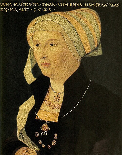 Portrait of Anna Martoffin, 1528, Conrad Faber von Creuznach