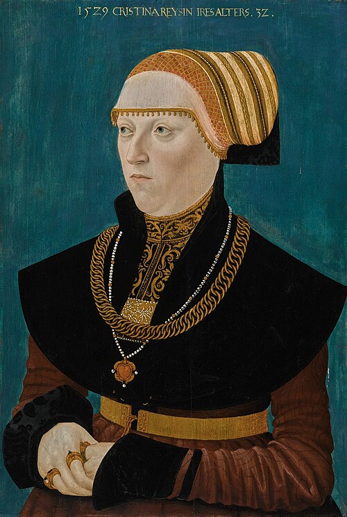 Portrait of Christina, wife of Weicker Reys, 1529, Conrad Faber von Creuznach