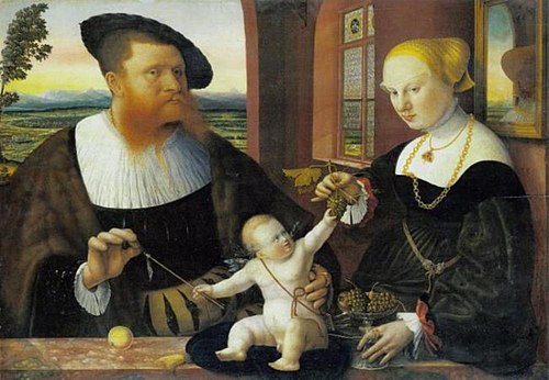 Double Portrait of Justinian von Holzhausen and His Wife Anna, née Fürstenberg, 1536, Conrad Faber von Creuznach