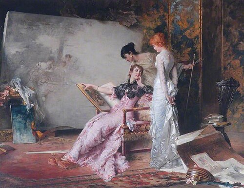 In the Studio, 1885, Conrad Kiesel