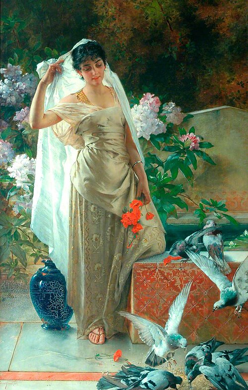 Girl with Pigeons, , Conrad Kiesel
