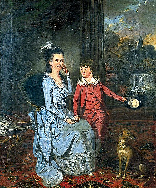 Mrs Elizabeth Mary Ivory (née Fonnereau) and Her Son, John Thornay, 1776, Conrad Martin Metz