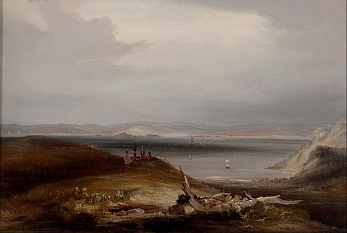 Kororareka in the Bay of Islands, 1841, Conrad Martens