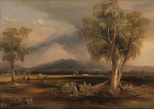 View at Mudgee, farm of George Cox, New South Wales, 1841, Conrad Martens