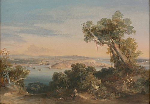 Sydney from North Shore, 1841 oil painting by Conrad Martens, 1841, Conrad Martens