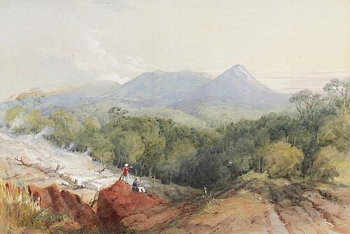 Mount Wingen, New South Wales, 1878 watercolour, 1878, Conrad Martens
