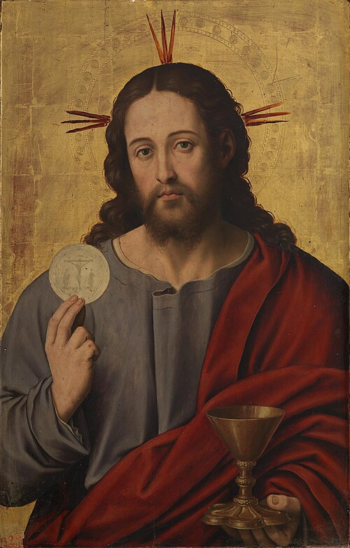 Christ the Saviour with the Eucharist, 1545, Juan de Juanes
