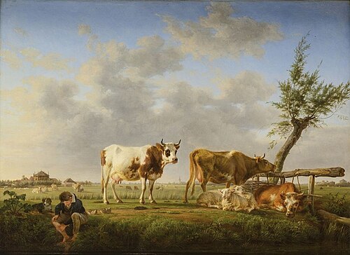 Shepherd and his flock, 1824, Jean-Baptiste Berré