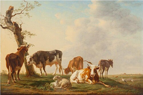 Vaches et moutons, 1832, Jean-Baptiste Berré