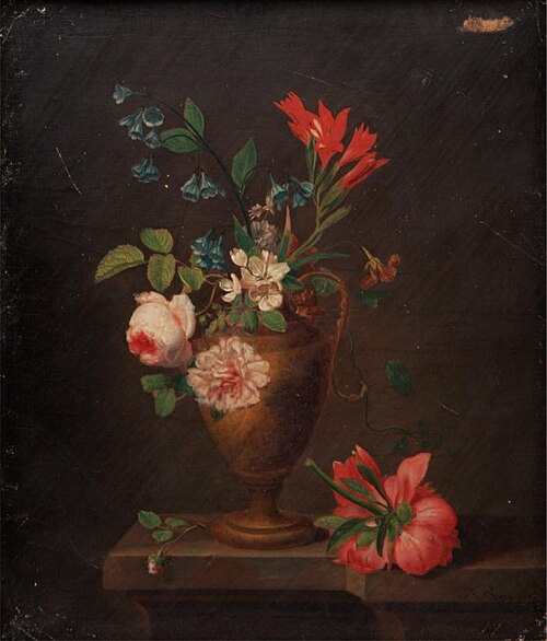 Still life on a ledge, 1790, Jean-Baptiste Berré