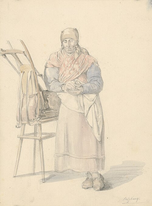 Vidiecka žena zo Salzburgu, 1844, Károly Lajos Libay