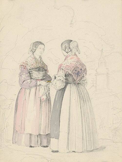 Dve ženy, 1841, Károly Lajos Libay