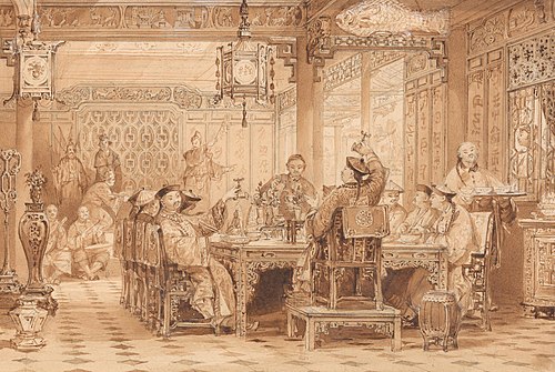 Dinner Party at a Mandarin's House, , Thomas Allom