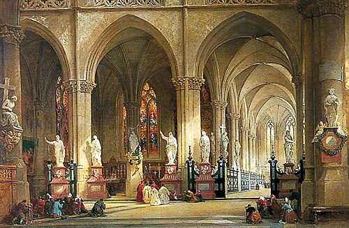 The Church of St Jacques, Antwerp, , Thomas Allom