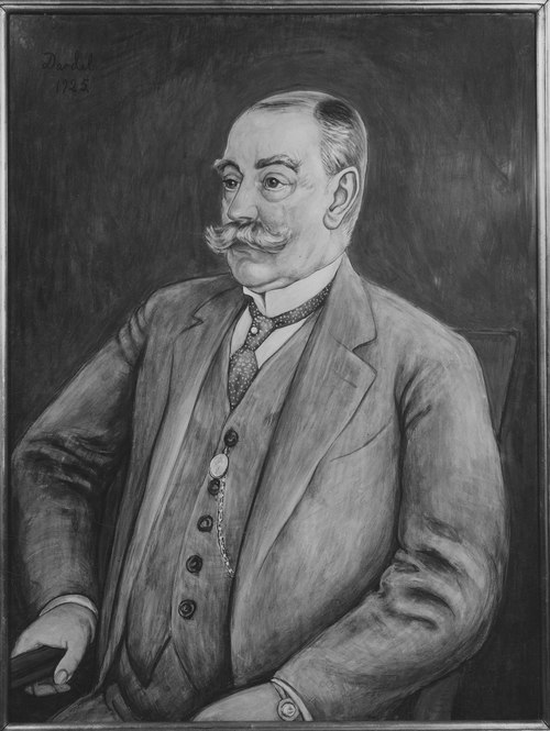 Axel Lagrelius (1863-1944), director at the Academy of Arts, consul general, married to Alma Mathild, 1925, Nils von Dardel
