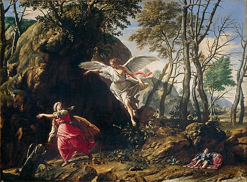 Hagar et Ishmael dans le désert, 1665, Francesco Cozza