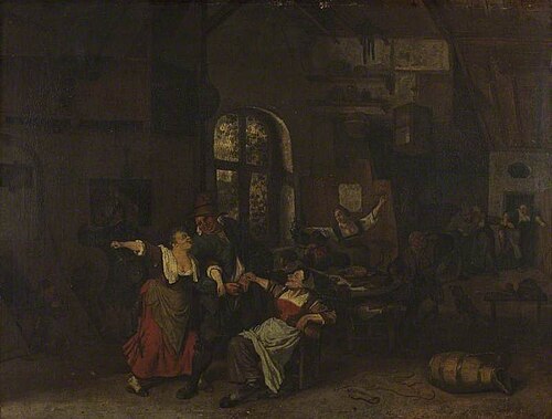 Tavern Scene, 1800, Cornelis Dusart