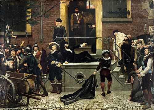 De banvloek van Uriel Acosta, 1879, Frans Schikkinger