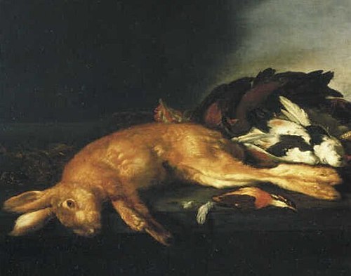 Dead Hare and Birds, 1661, Cornelis Lelienbergh