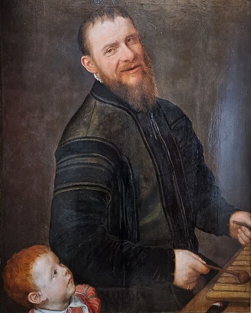Portrait d'homme avec un enfant, , Cornelis Ketel