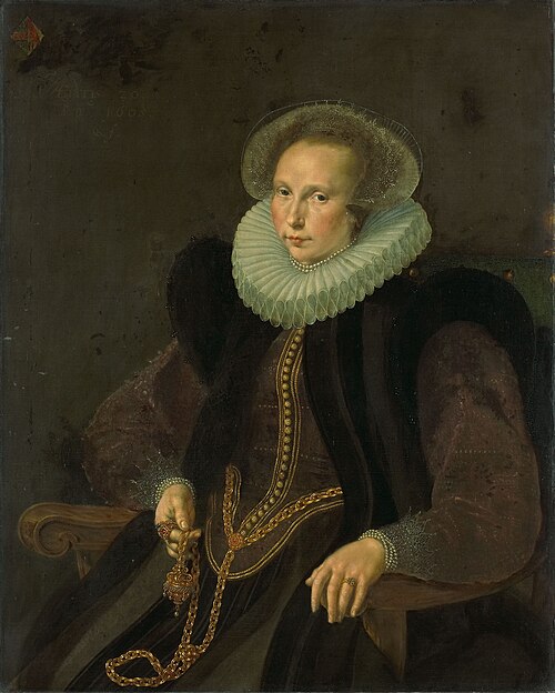 portrait de Grietje Jacobsdr van Rhijn, 1605, Cornelis Ketel