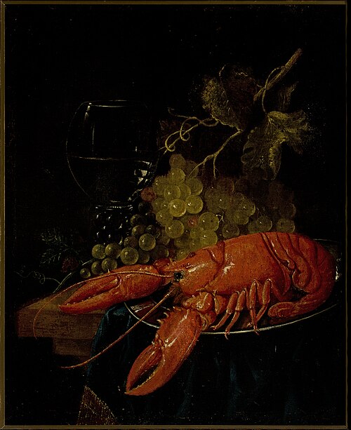 Still life with a lobster, , Cornelis de Heem