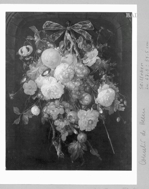 still-life, flowers and berries, 1656, Cornelis de Heem