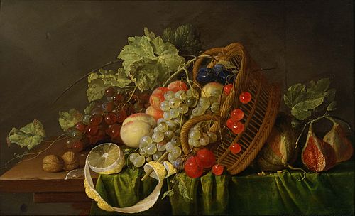 Still Life with a Basket of Fruit, 1654, Cornelis de Heem