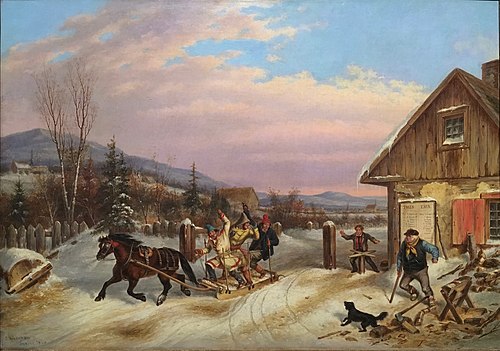 Bilking the Toll, 1860, Cornelius Krieghoff